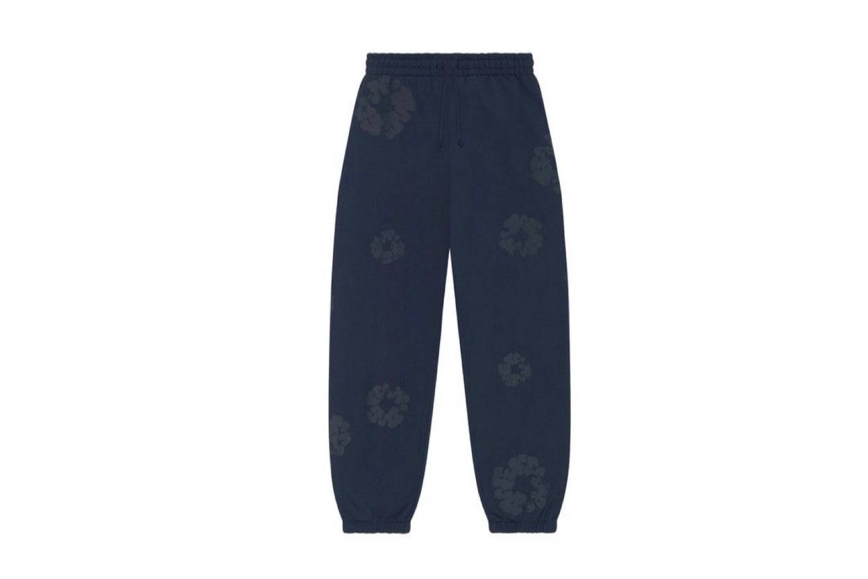 Denim Tears Mono Cotton Wreath Sweatpants Navy