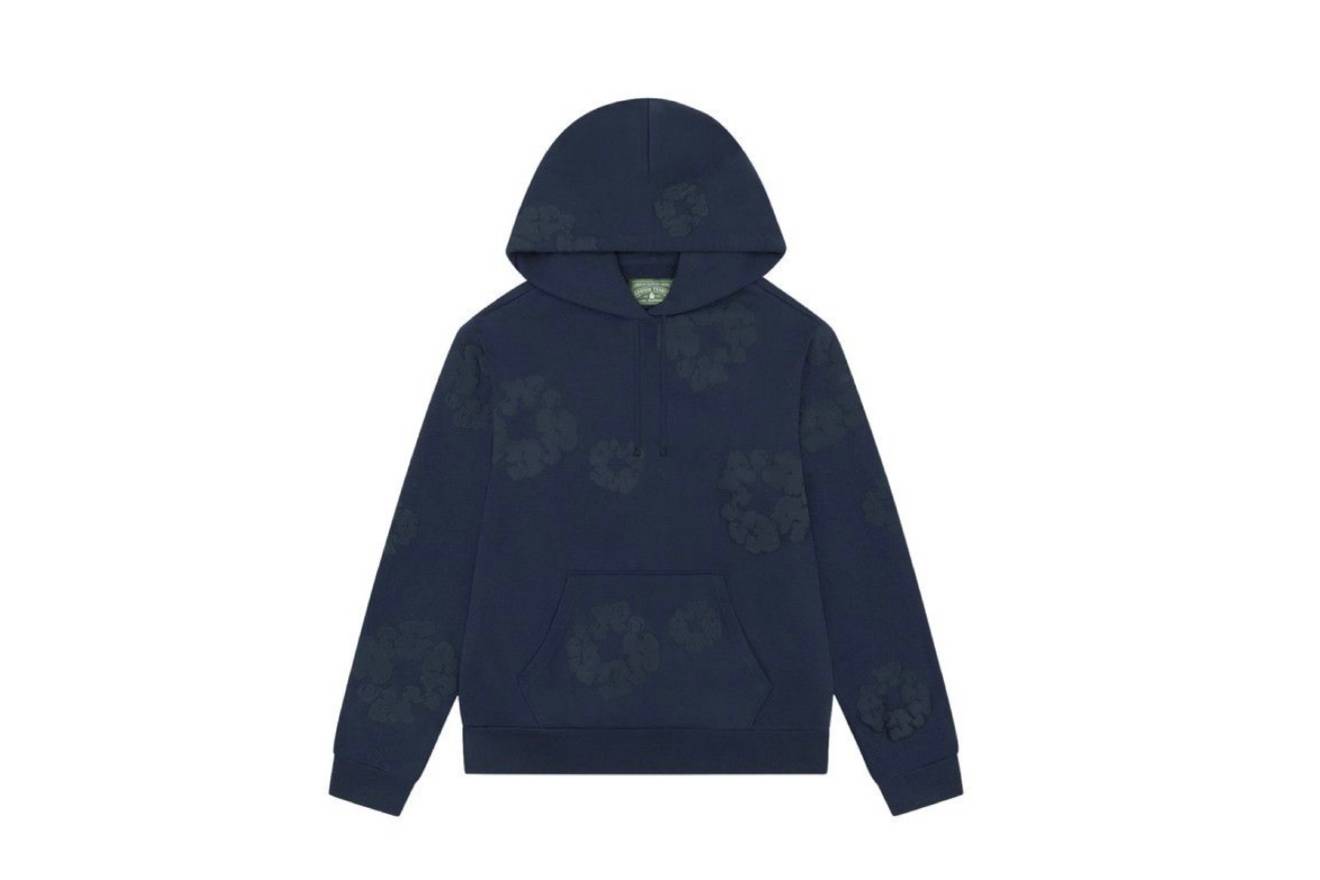Denim Tears Mono Cotton Wreath Hoodie Navy