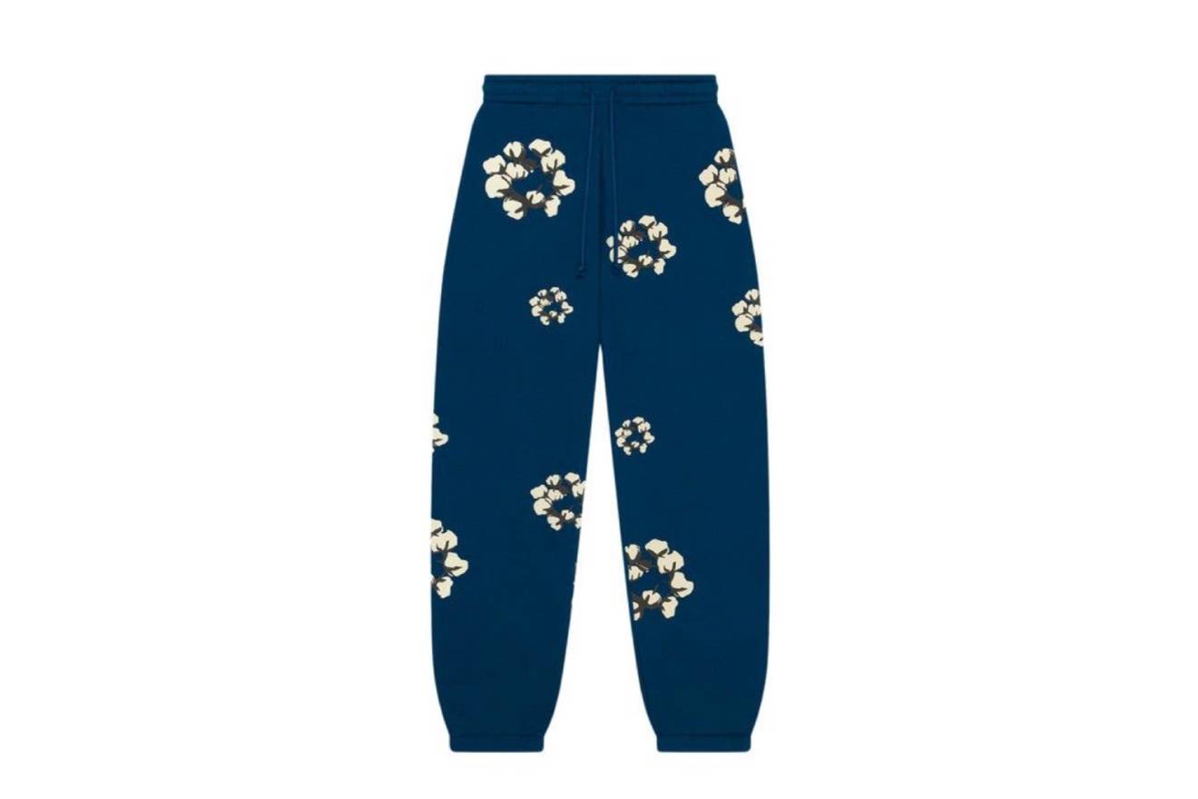 Denim Tears x CPFM Cactus Tears Wreath Sweatpants Navy