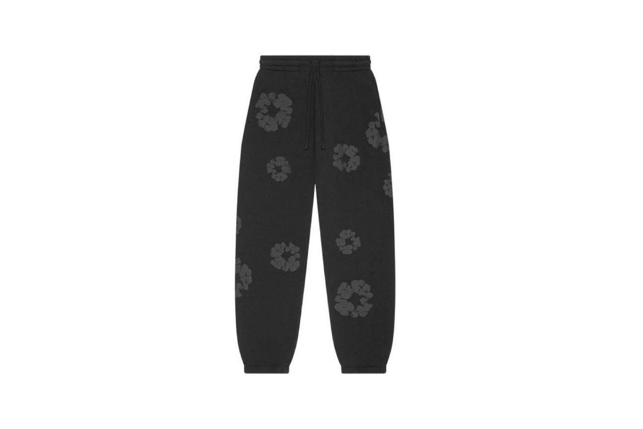 Denim Tears Mono Wreath Sweatpants Black
