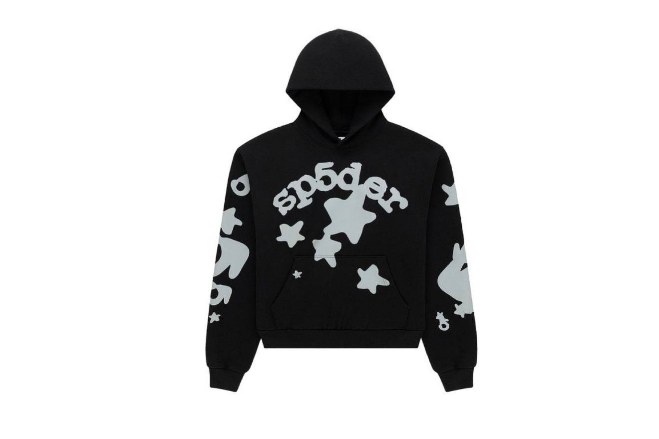 Sp5der Reflective Beluga Hoodie Black
