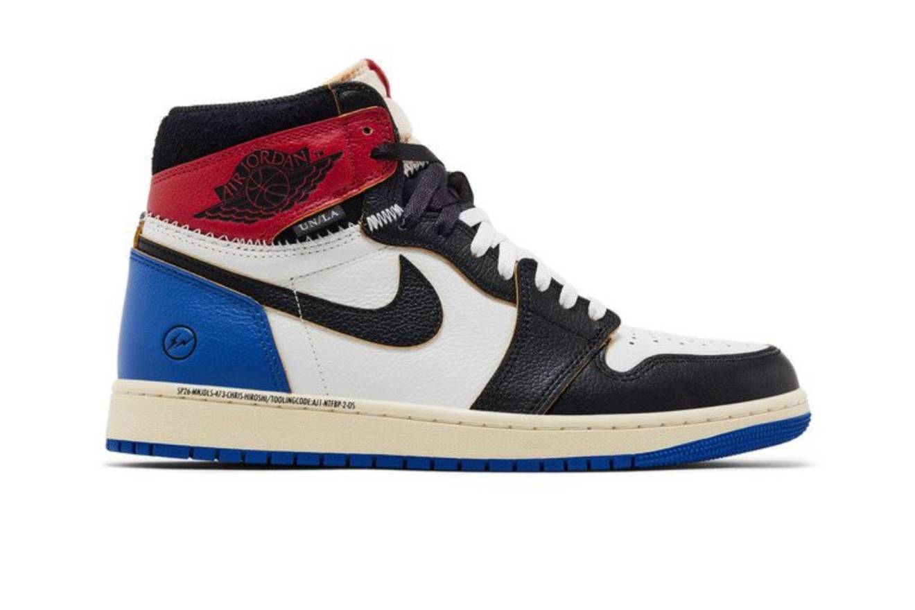 Jordan 1 Retro High OG SP Fragment x Union LA Varsity Red Sport Royal