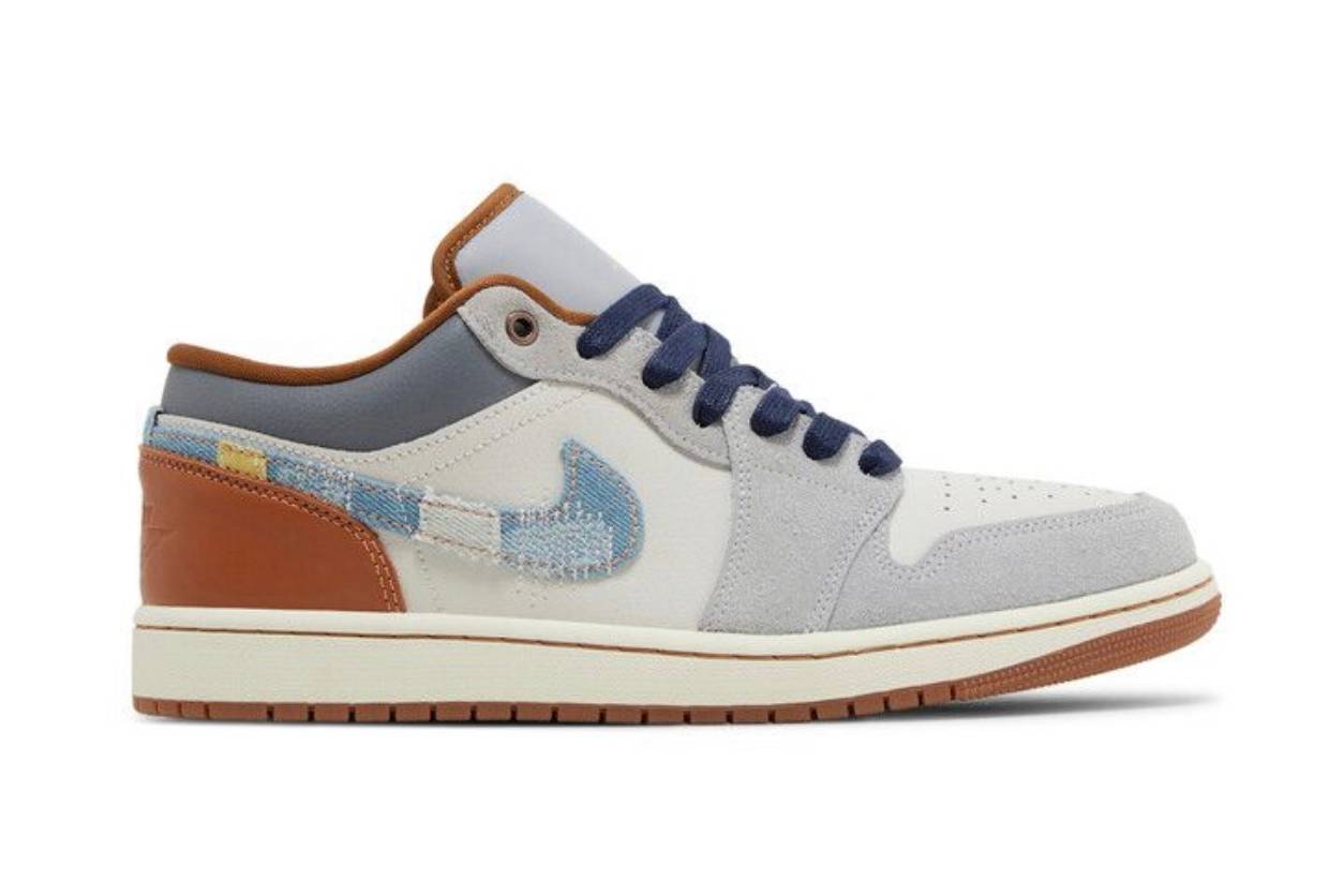 Jordan 1 Low SE Phantom Repaired Denim Swoosh