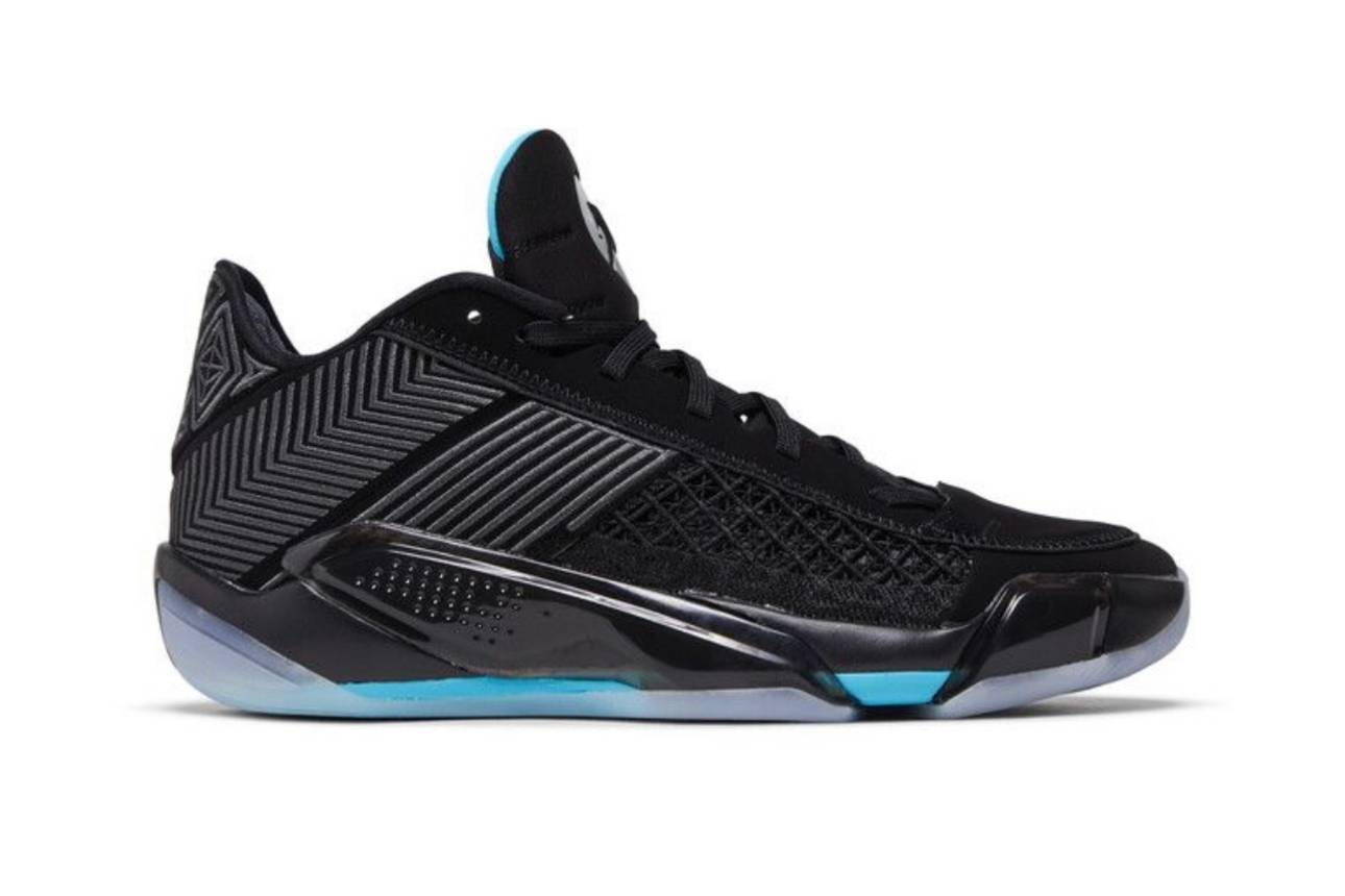 Jordan 38 Low Black Gamma Blue (Translucent Sole)