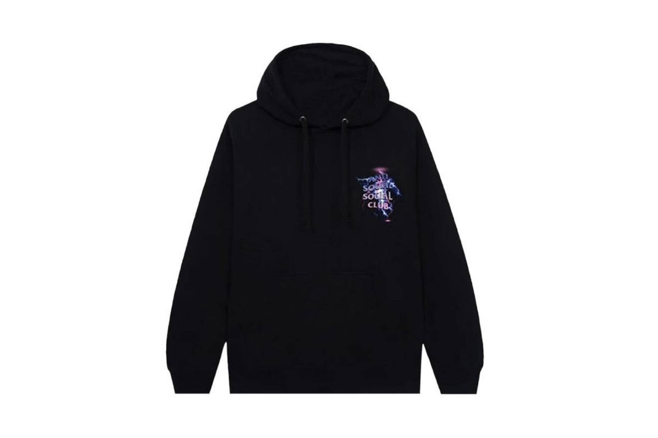 Anti Social Social Club Bolt From The Blue Hoodie Black