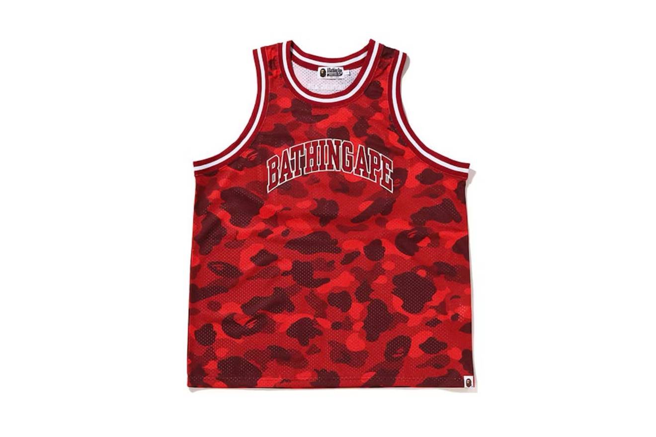 BAPE Color Camo Basketball Tank Top Red