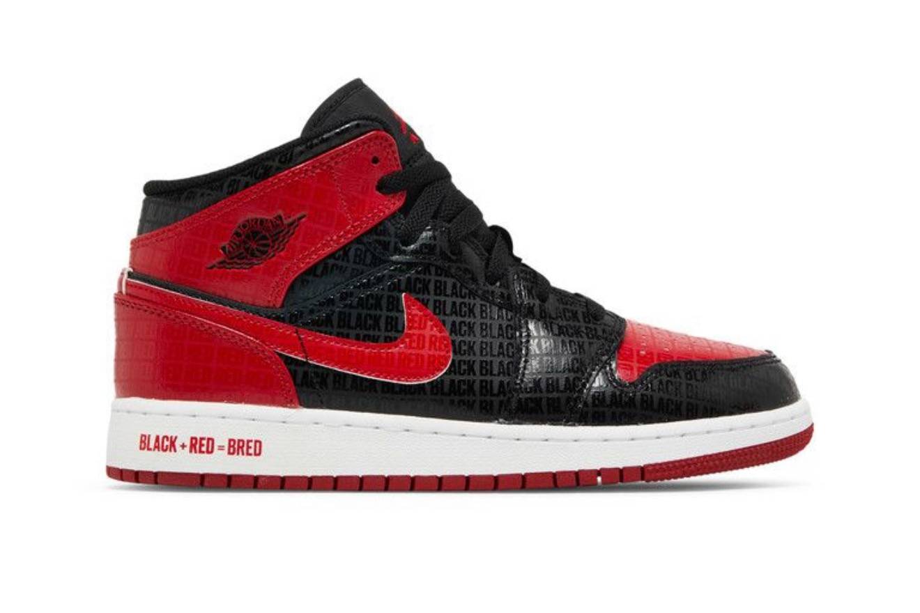 Jordan 1 Mid Bred Text (GS)