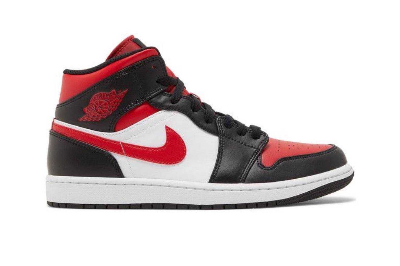 Jordan 1 Mid White Black Red (2022)