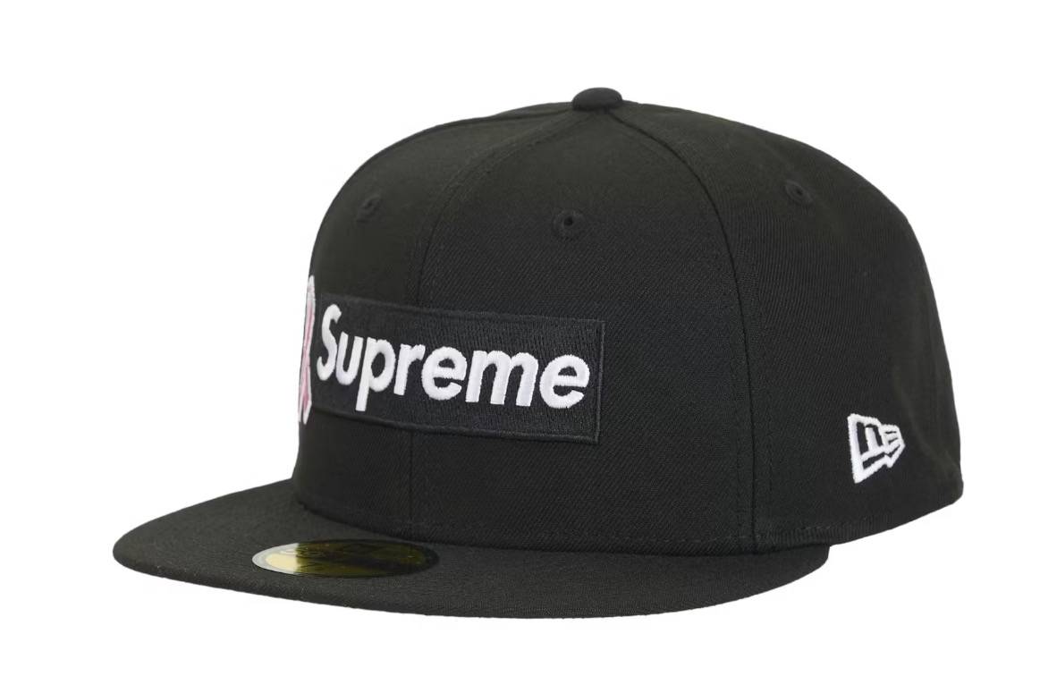 Supreme x New Era Breast Cancer Awareness Box Logo Fitted Hat Black