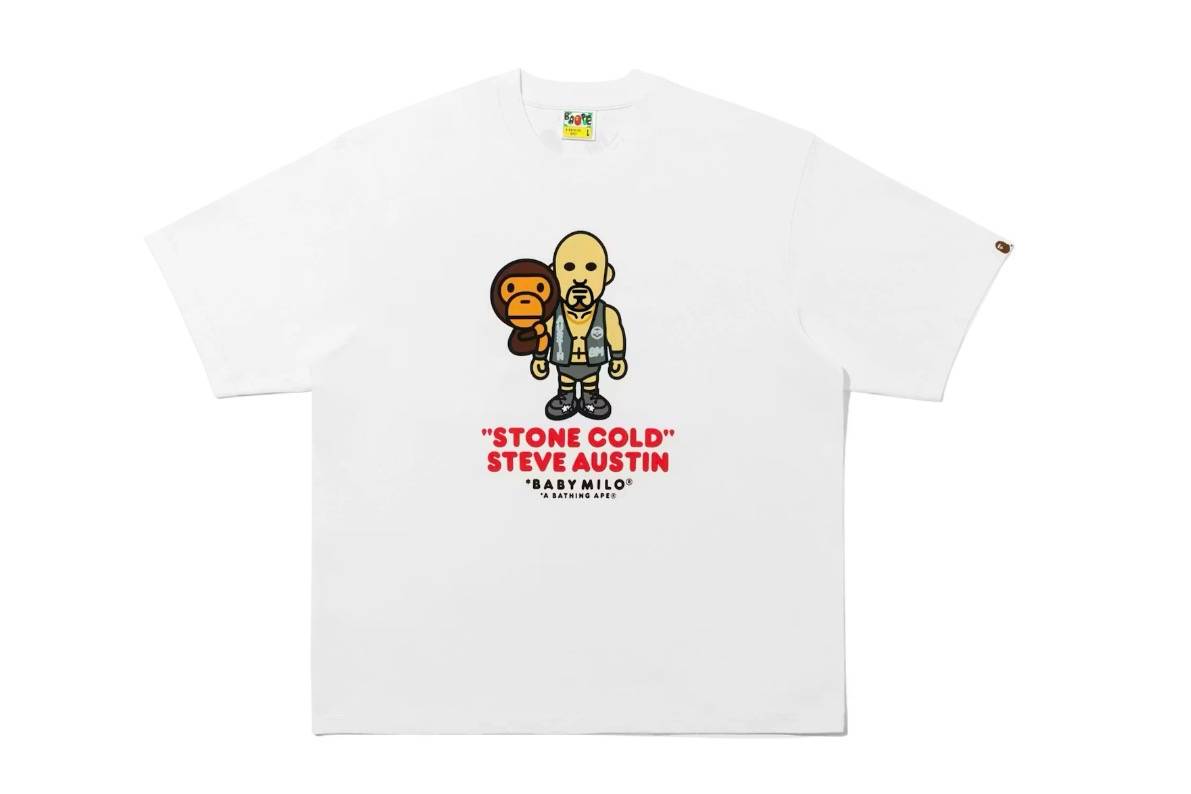 BAPE x Fanatics x WWE Stone Cold Steve Austin Baby Milo Relaxed Fit Tee White