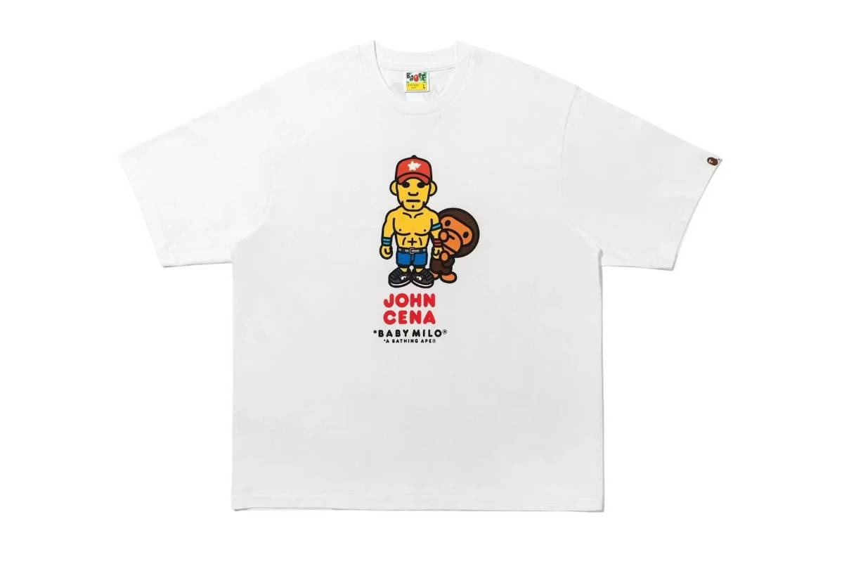 BAPE x Fanatics x WWE John Cena Baby Milo Relaxed Fit Tee White