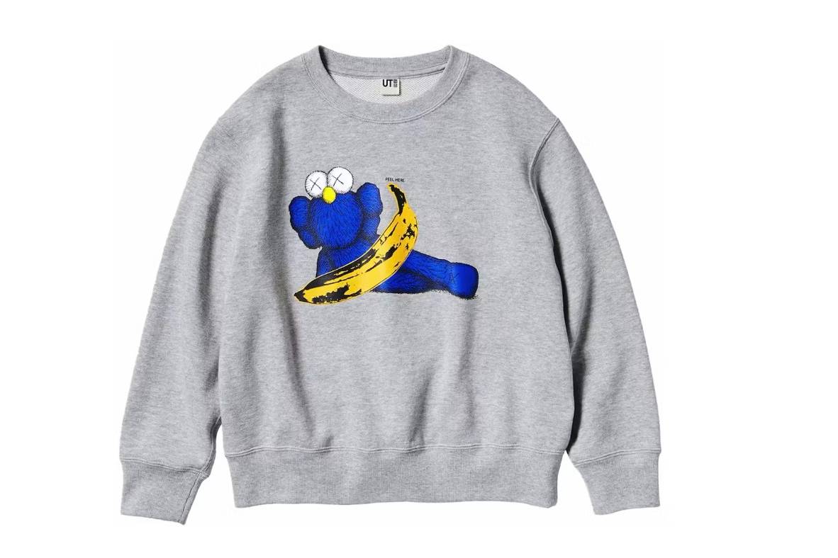 KAWS x Uniqlo Warhol Graphic 472951 Sweatshirt Gray