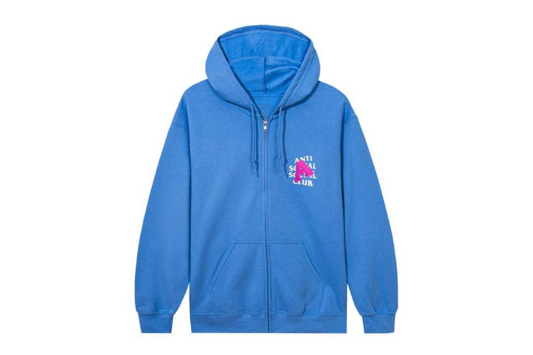 Anti Social Social Club A Is For Zip Hoodie Blue