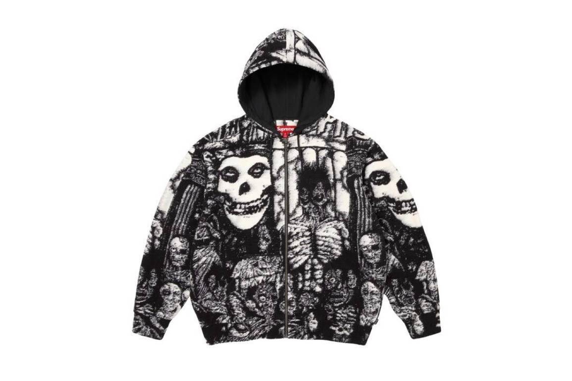 Supreme The Misfits Zip Up Hooded Sweater Black