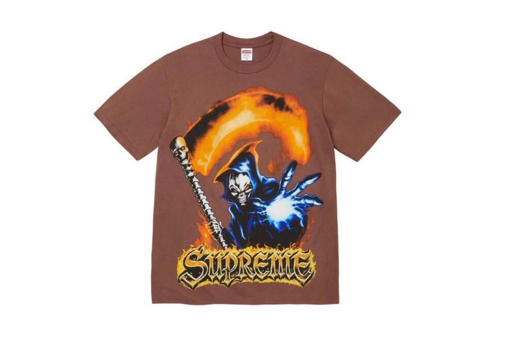 Supreme Grim Reaper Tee Brown