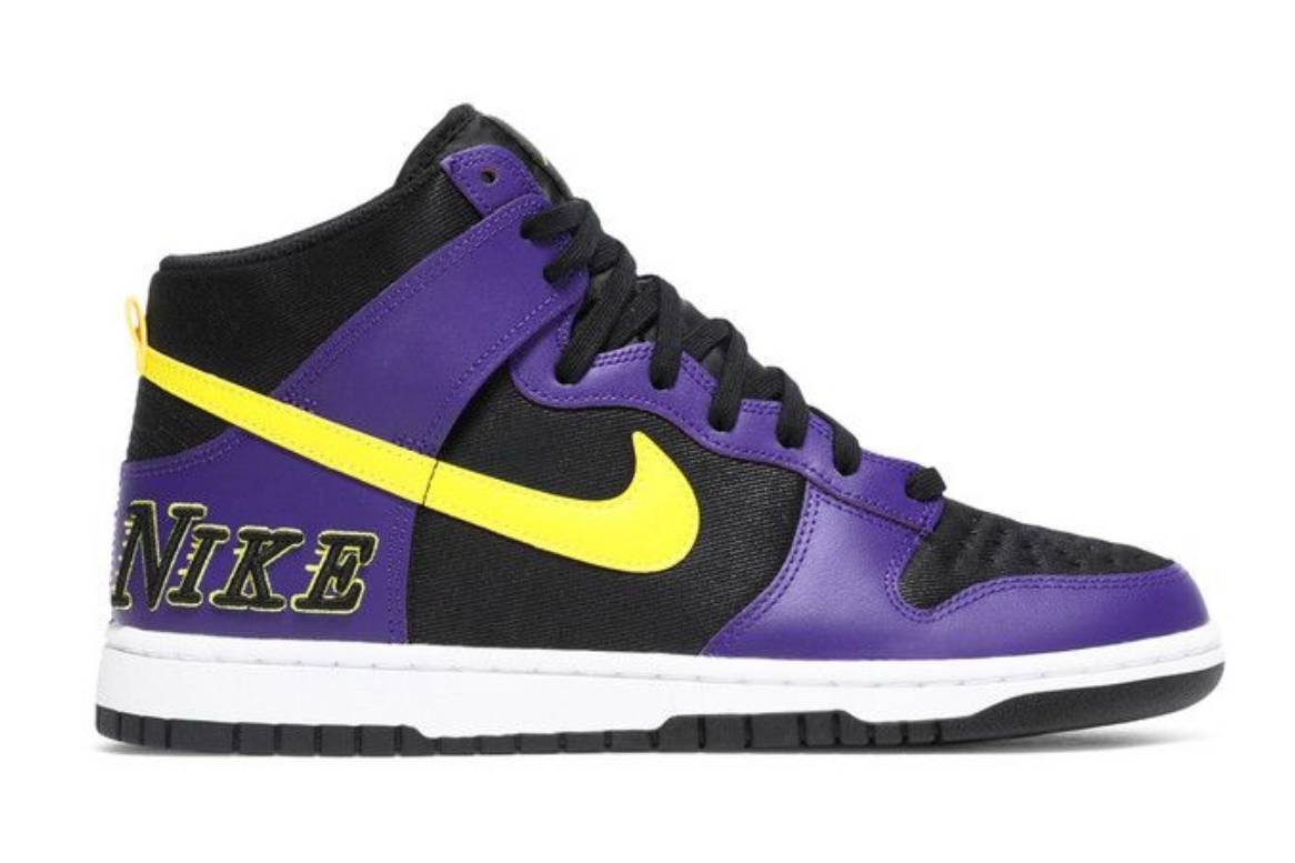 Nike Dunk High EMB Lakers