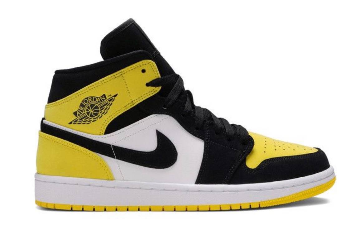 Jordan 1 Mid Yellow Toe Black