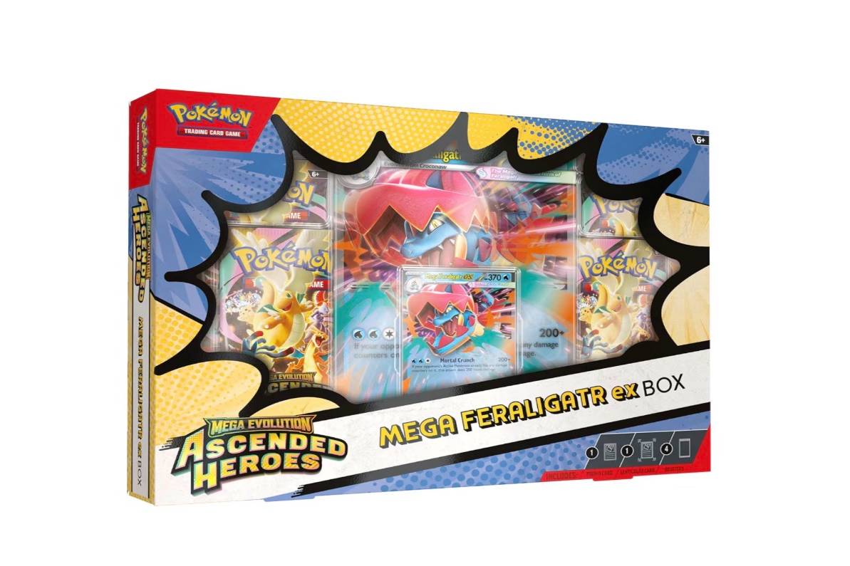 2026 Pokémon Mega Evolution Ascended Heroes Mega Feraligatr ex Box