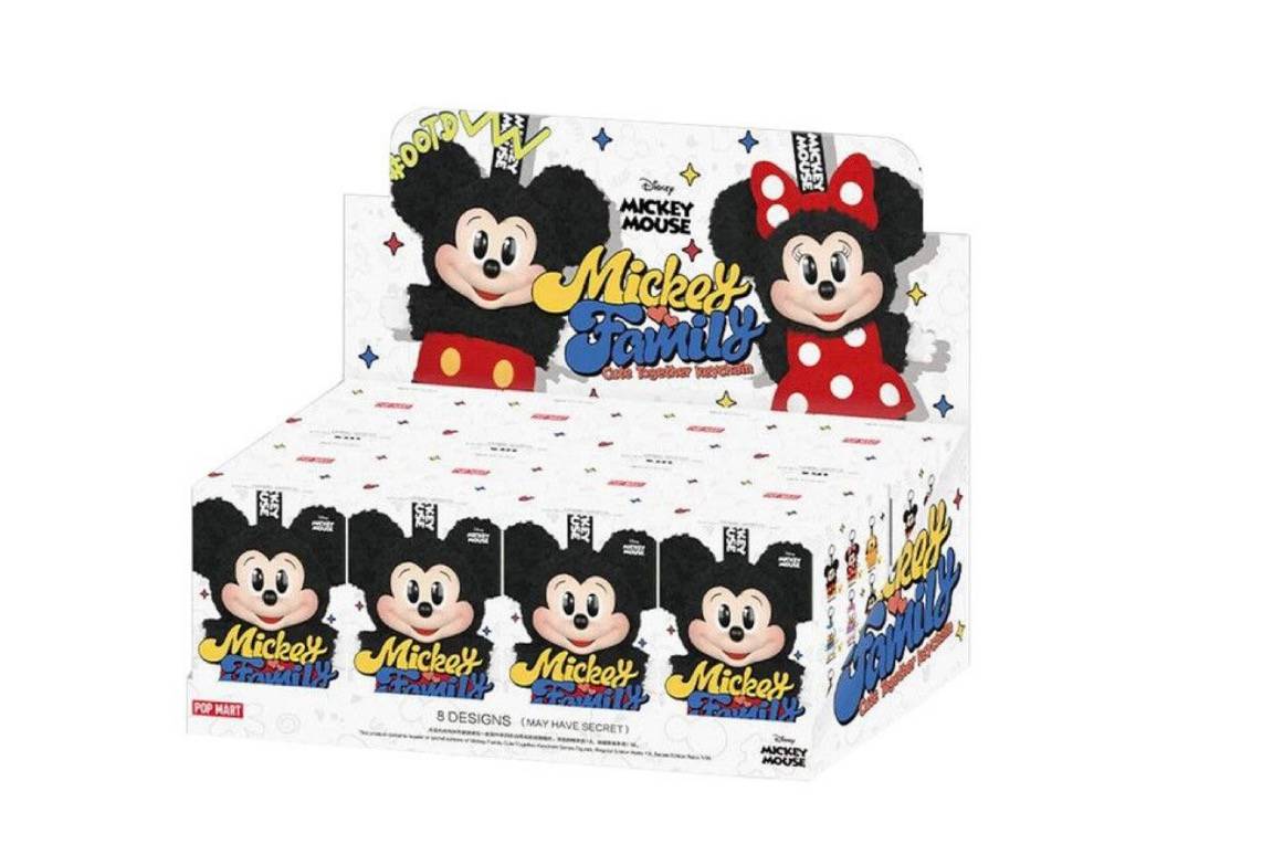 Pop Mart Disney Mickey Family Together Series Plush Keychain Sealed Case (8 Blind Box)