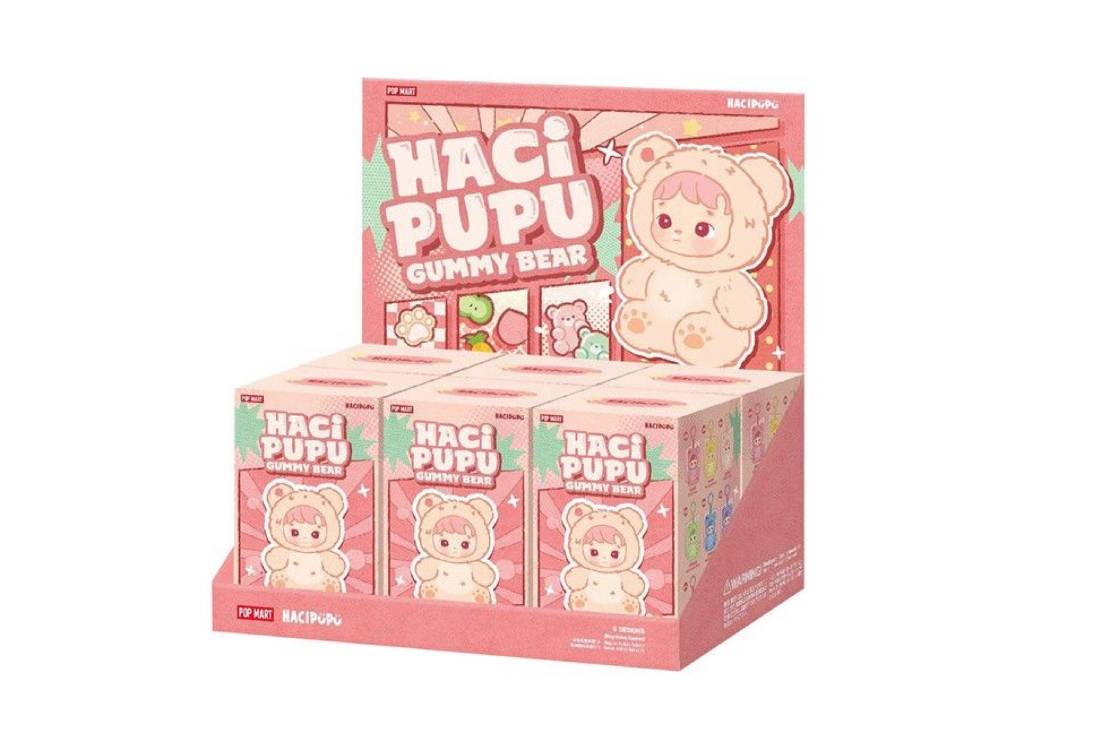 Pop Mart HACIPUPU Gummy Bear Series Vinyl Plush Pendant Sealed Case (6 Blind Box)