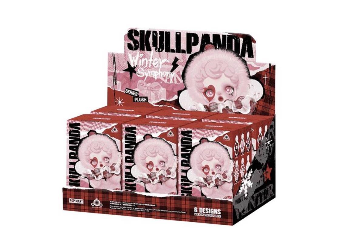 Pop Mart SKULLPANDA Winter Symphony Series Vinyl Face Plush Pendant Sealed Case (6 Blind Box)