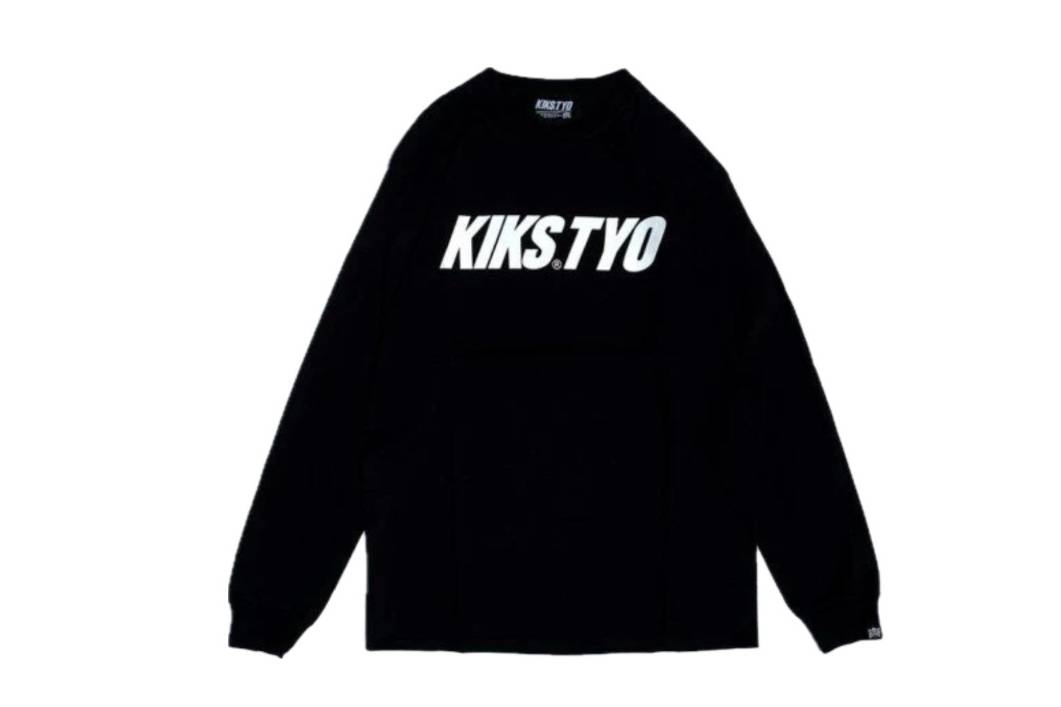Kiks Tyo Long Sleeve Logo Tee Black Logo Tee