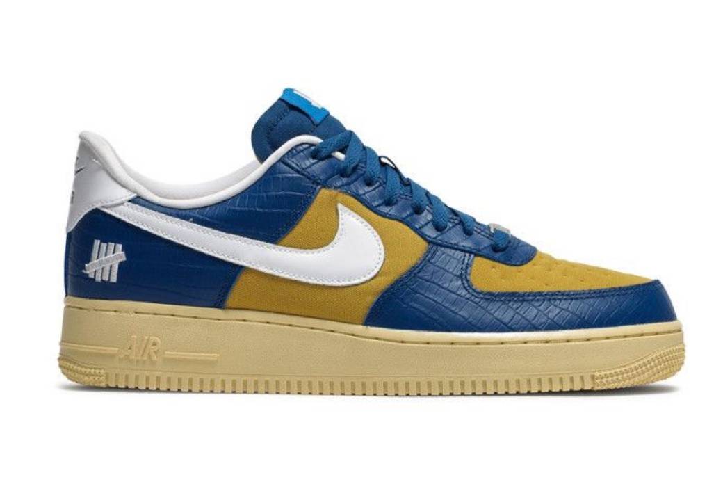 Nike Air Force 1 Low SP Undefeated 5 On It Blue Yellow Croc
