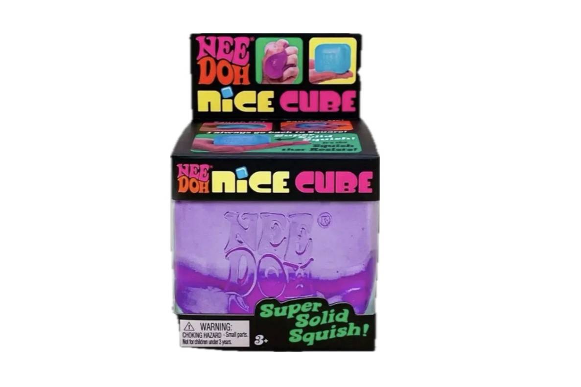NeeDoh Nice Cube Squishy Fidget Toy Purple