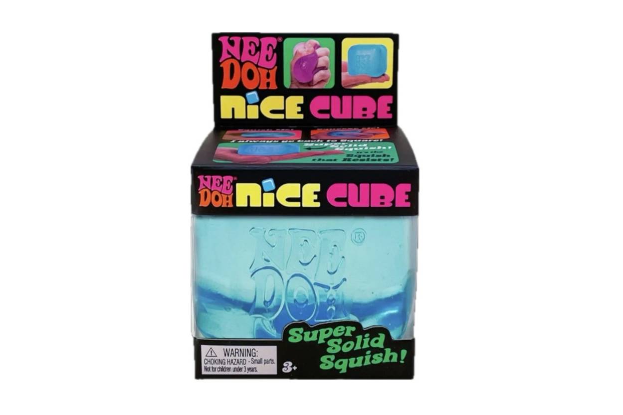 NeeDoh Nice Cube Blue Squishy Fidget Toy Blue