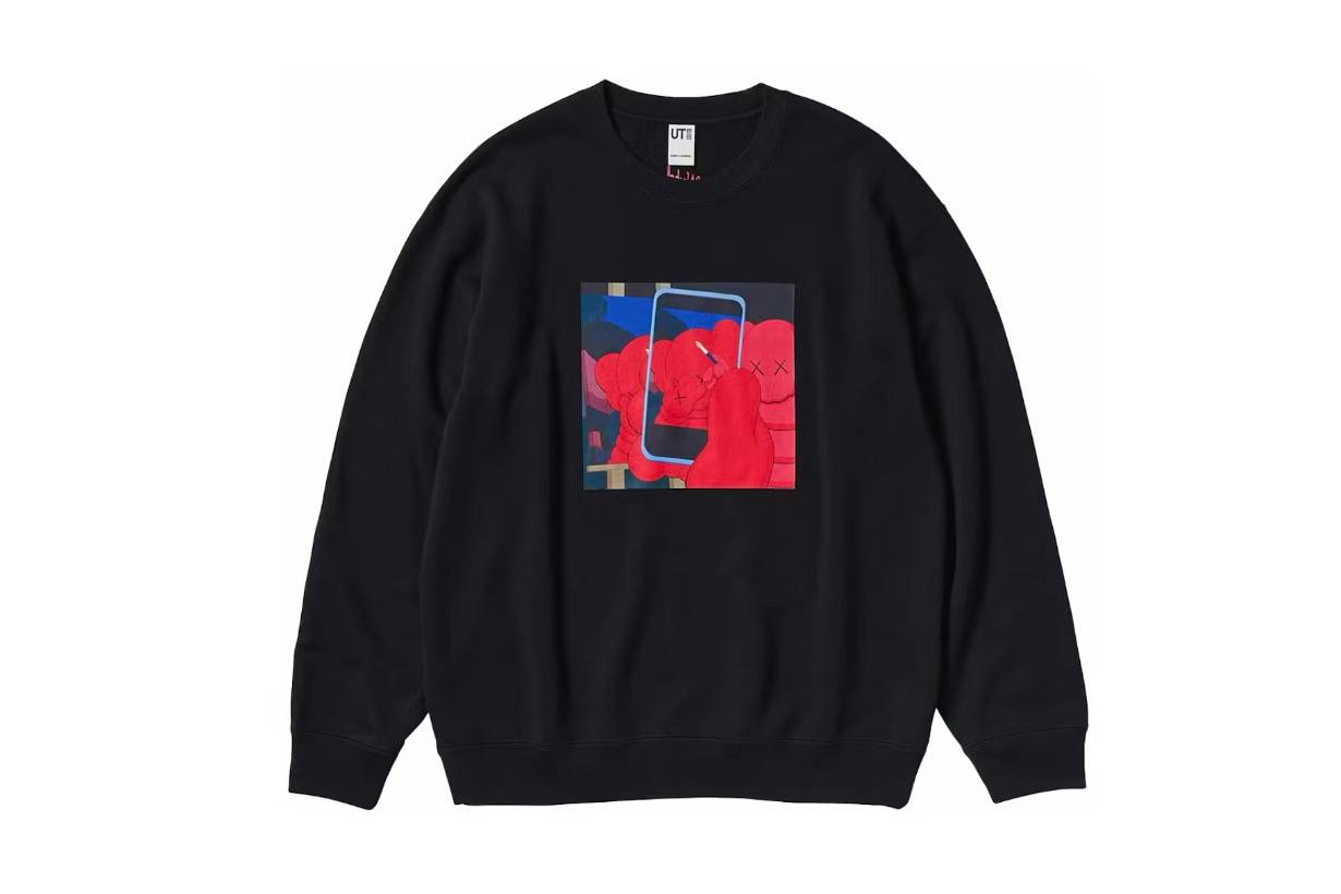 KAWS x Uniqlo Warhol Graphic 476119 Sweatshirt ( Asian Size ) Black