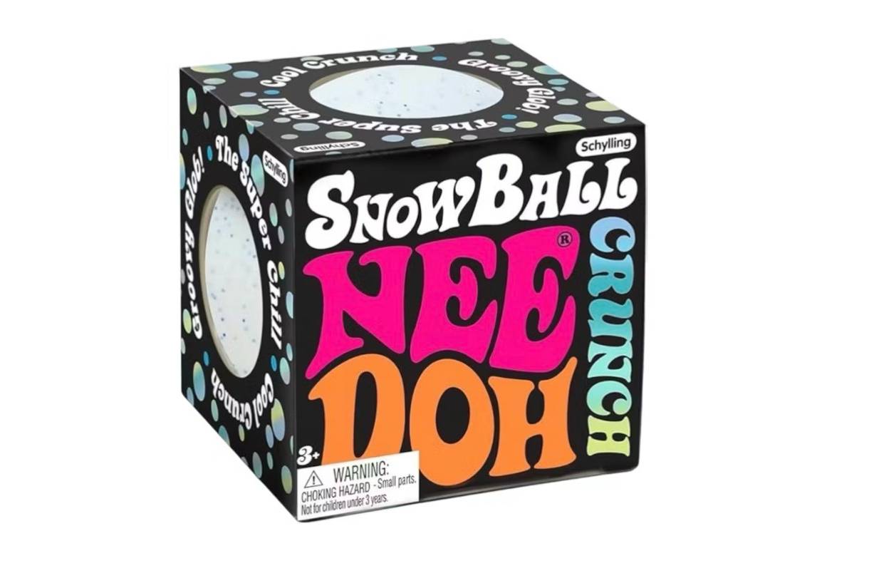 NeeDoh Snowball Crunch Squishy Fidget Toy White