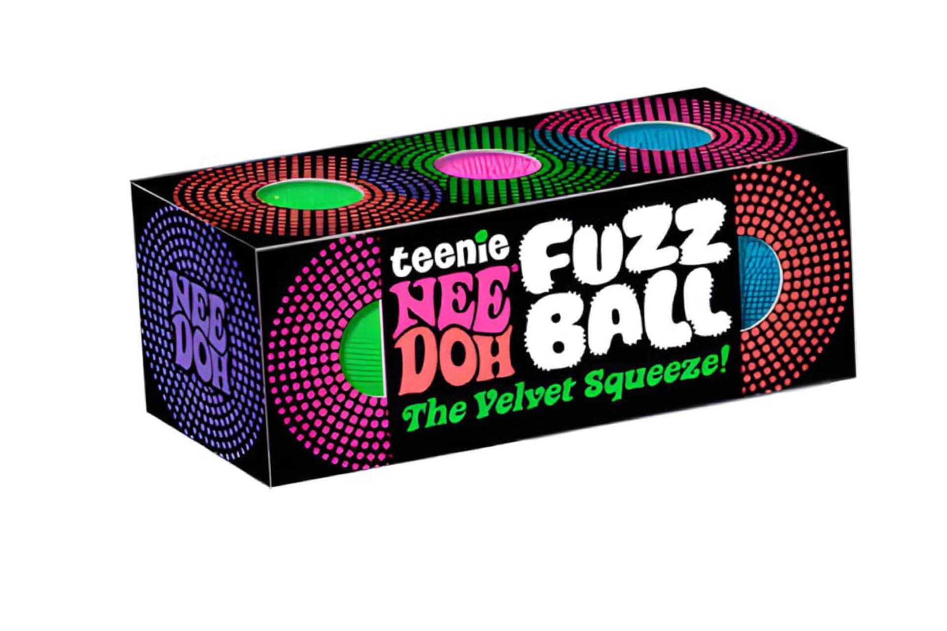NeeDoh Tennie Fuzz Ball 3-Pack Squishy Fidget Toy Color may vary 