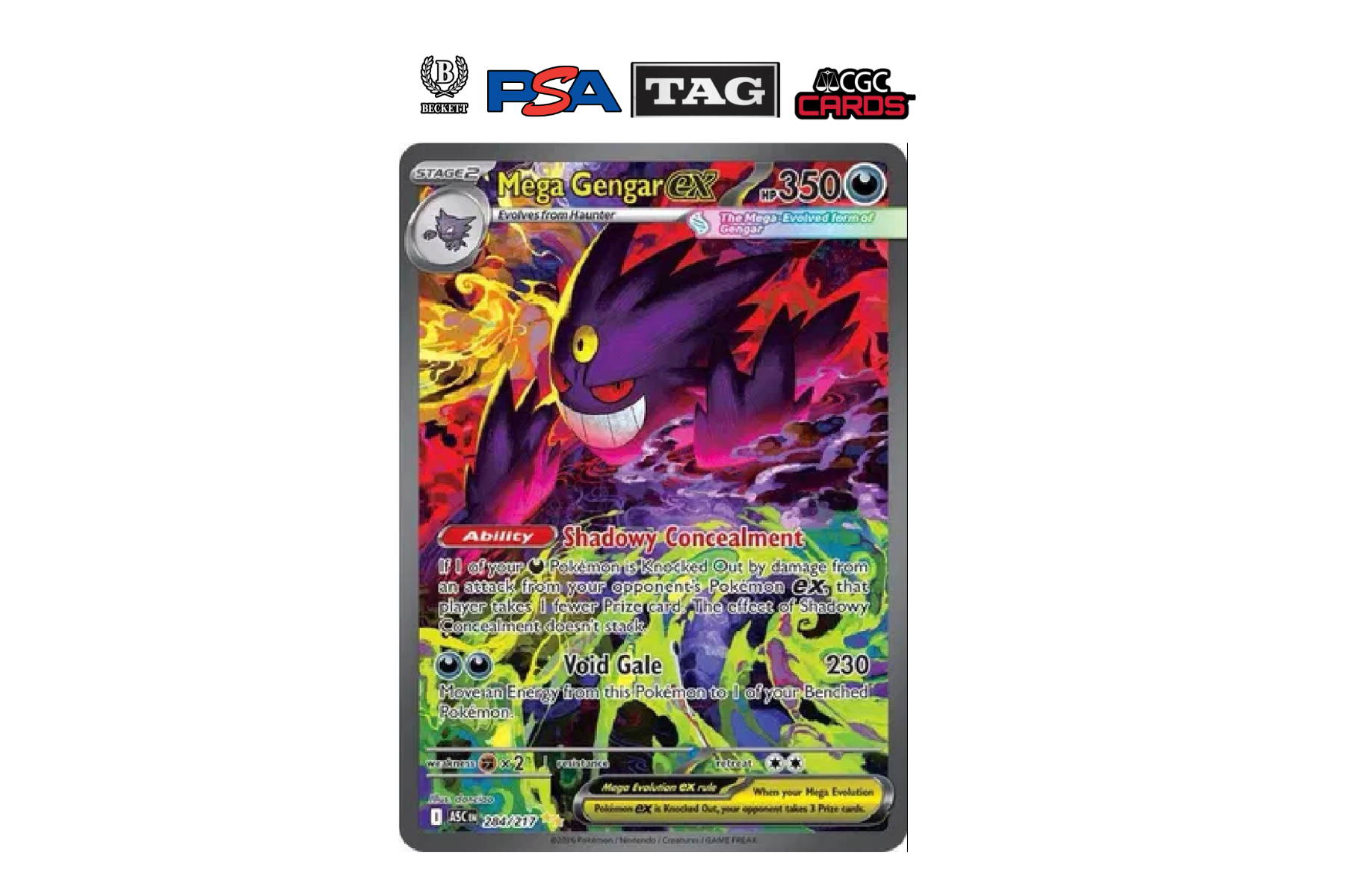 2026 Pokémon Mega Evolution Ascended Heroes Mega Gengar EX Special Illustration Rare 284/217