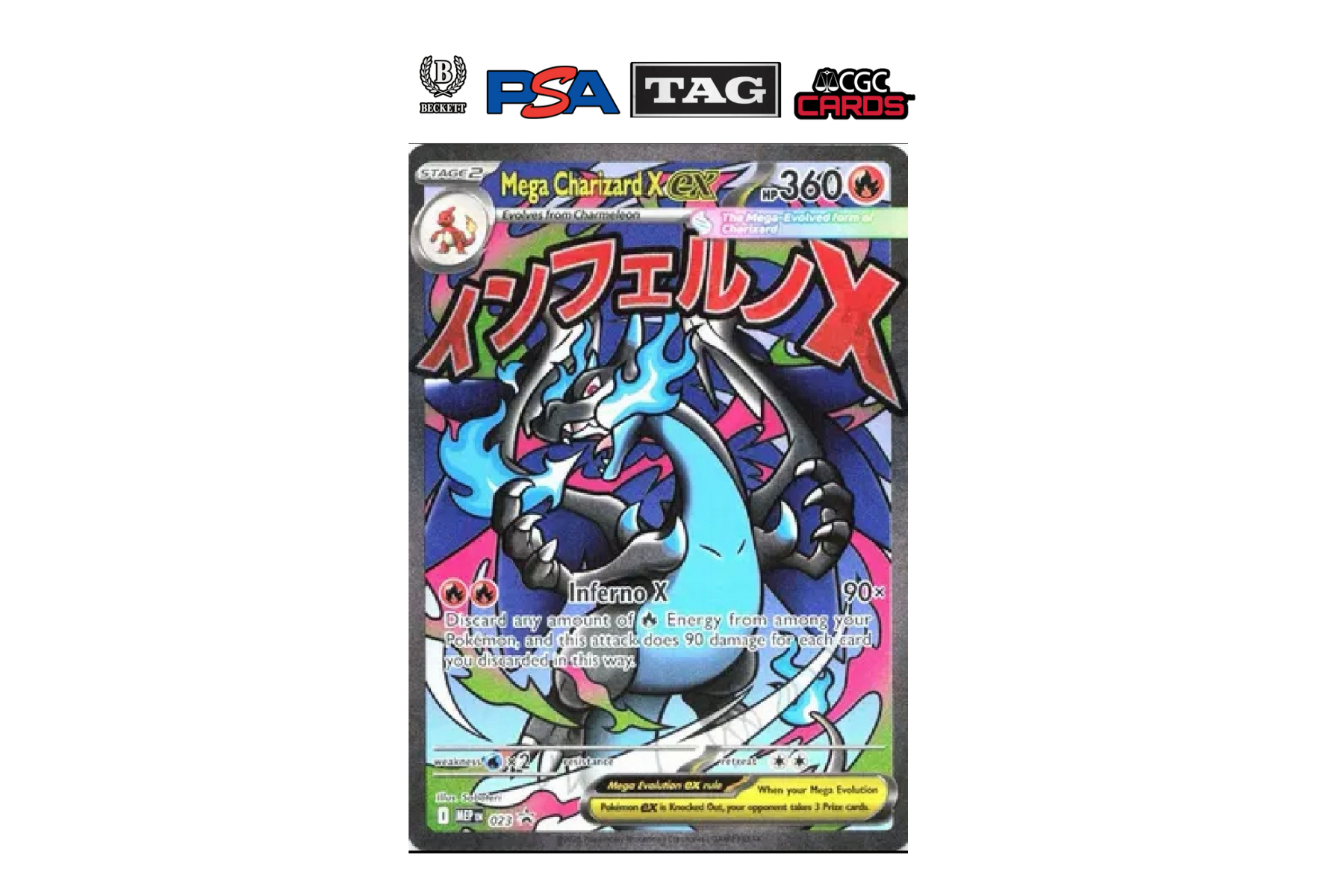 2025 Mega Evolutions Promo EN Mega Charizard X EX #23 Ultra Premium Collection