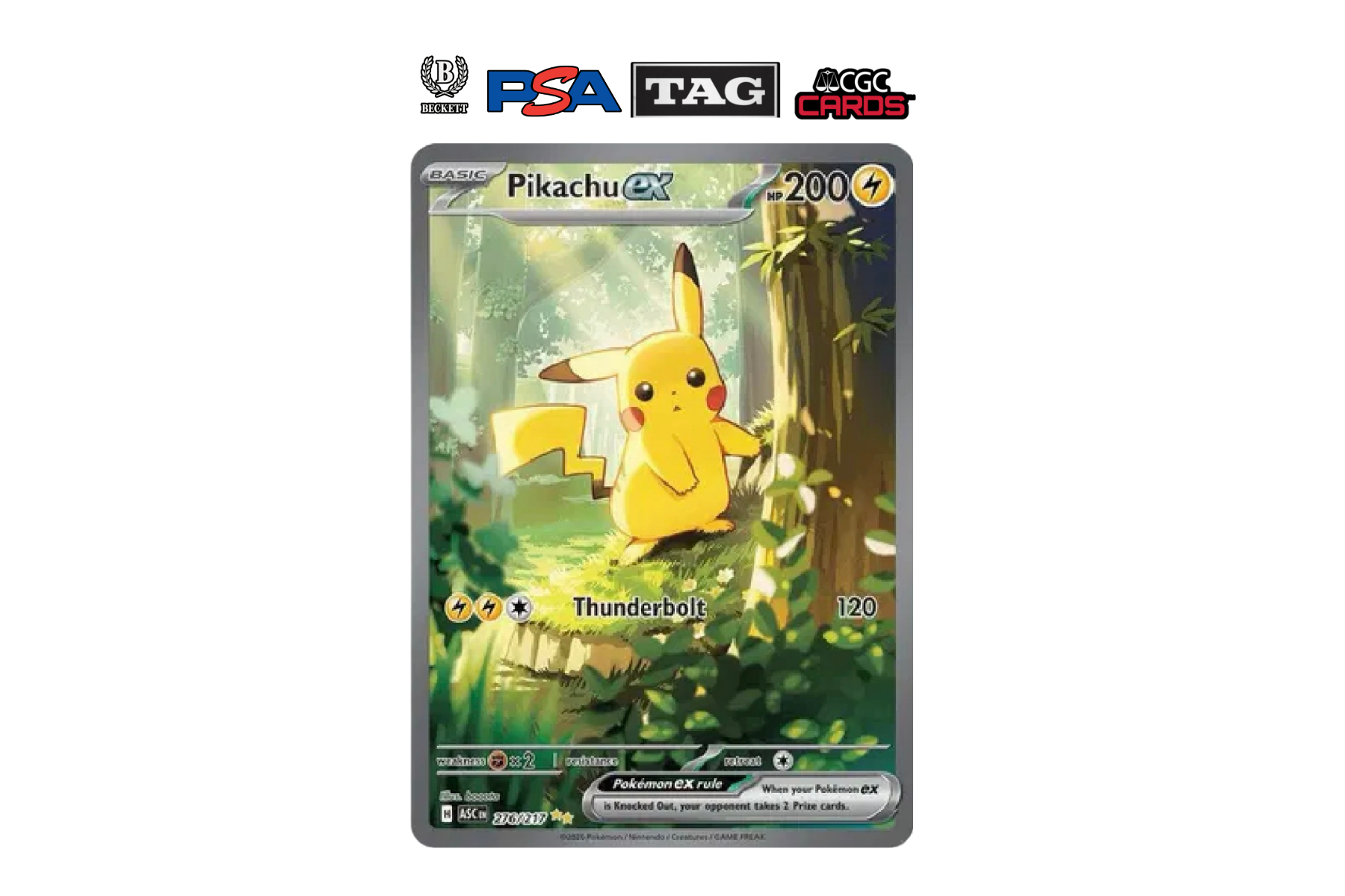 2026 Pokémon Mega Evolution Ascended Heroes  Pikachu EX Special Illustration Rare 276/217
