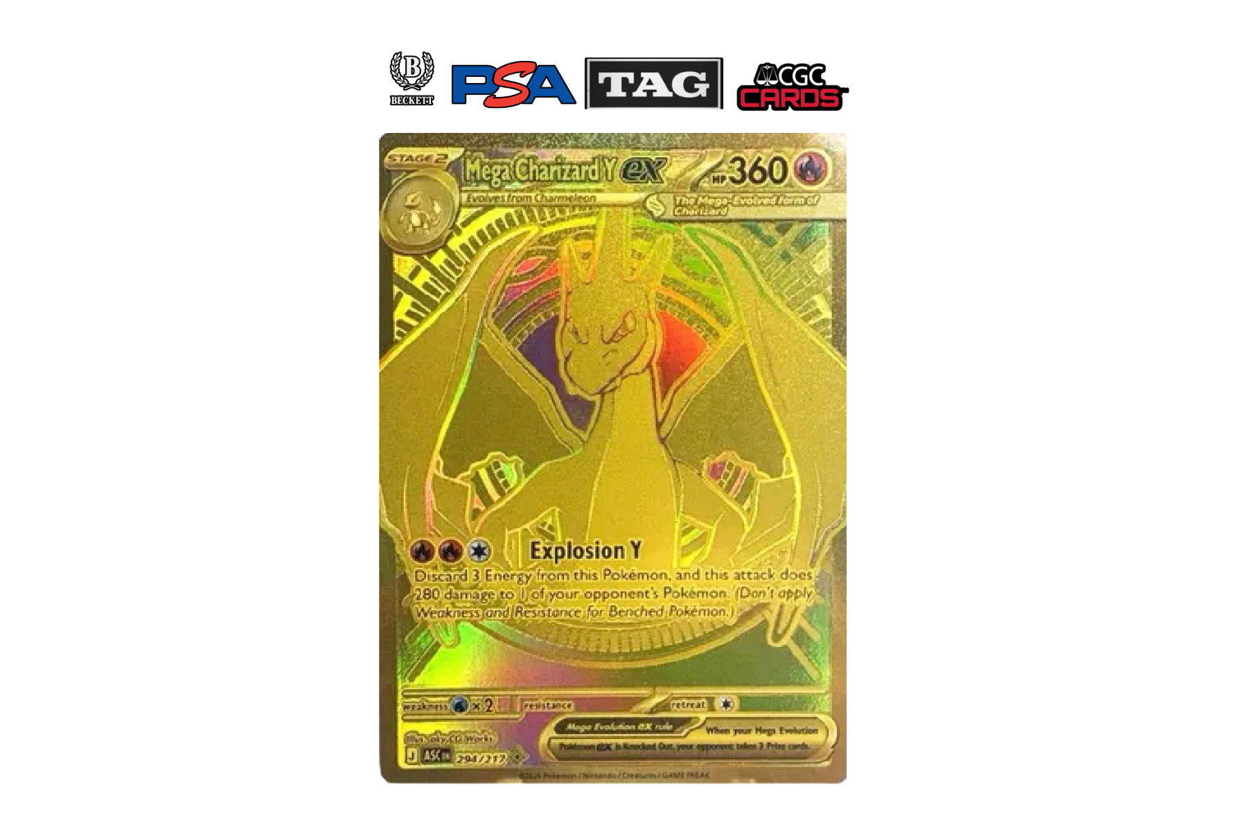 2026 Pokémon Mega Evolution Ascended Heroes  Mega Charizard Y EX Mega Hyper Rare 294/217