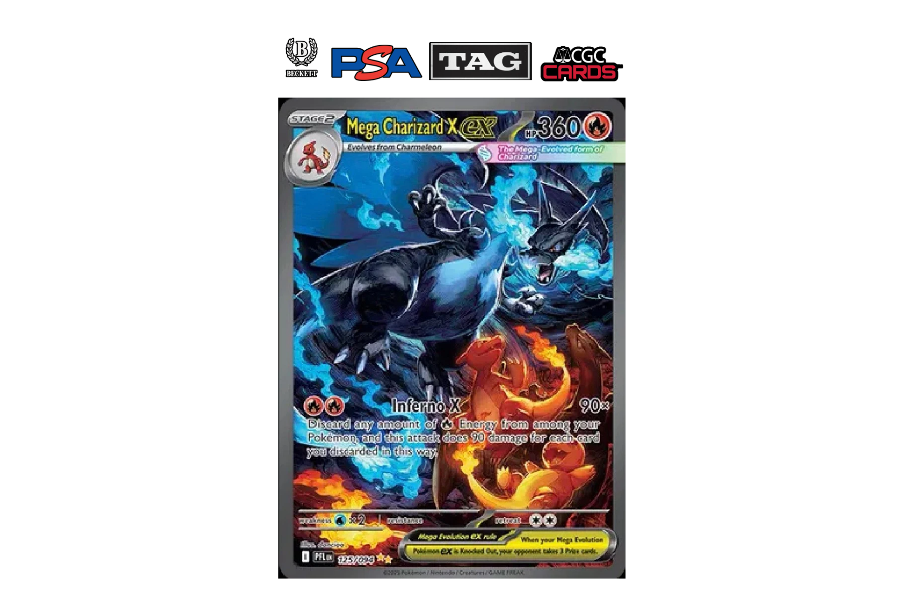 2026 Pokémon Mega Evolution Phantasmal Flames Mega Charizard X EX Special Illustration Rare 125/094
