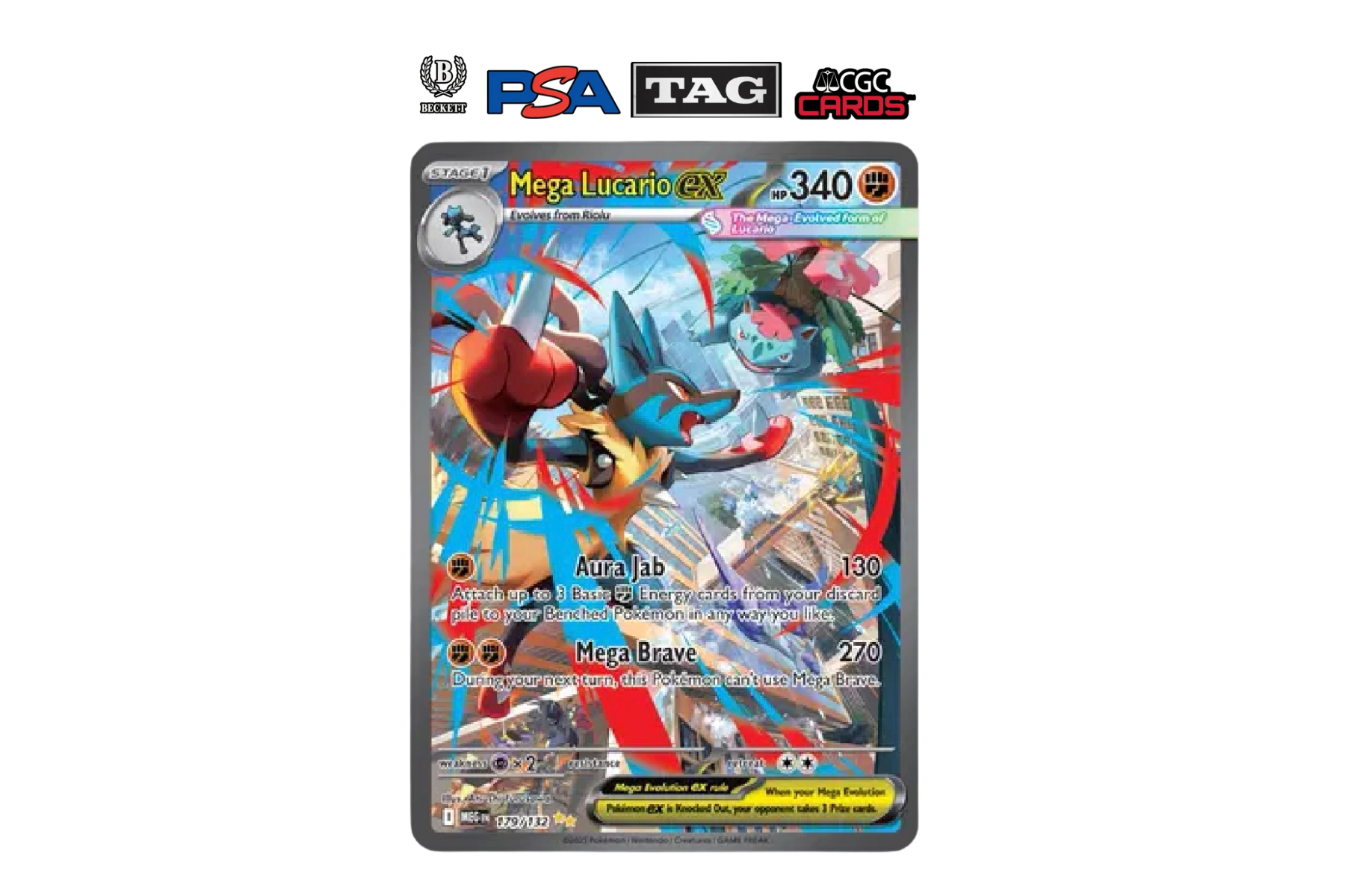 2025 Pokémon Mega Evolution Mega Lucario EX Special Illustration Rare 179/132
