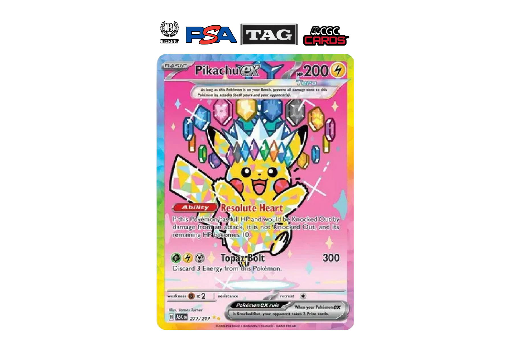 2026 Pokémon Mega Evolution Ascended Heroes Pikachu EX Special Illustration Rare 277/217