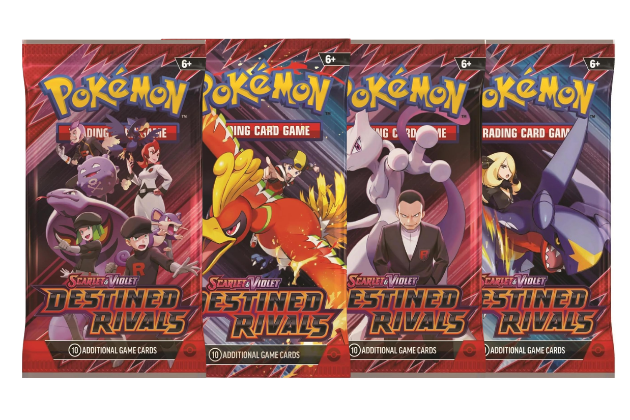 2025 Pokémon Scarlet & Violet Destined Rivals Booster Pack Lot of 4 ( Artwork May Vary )