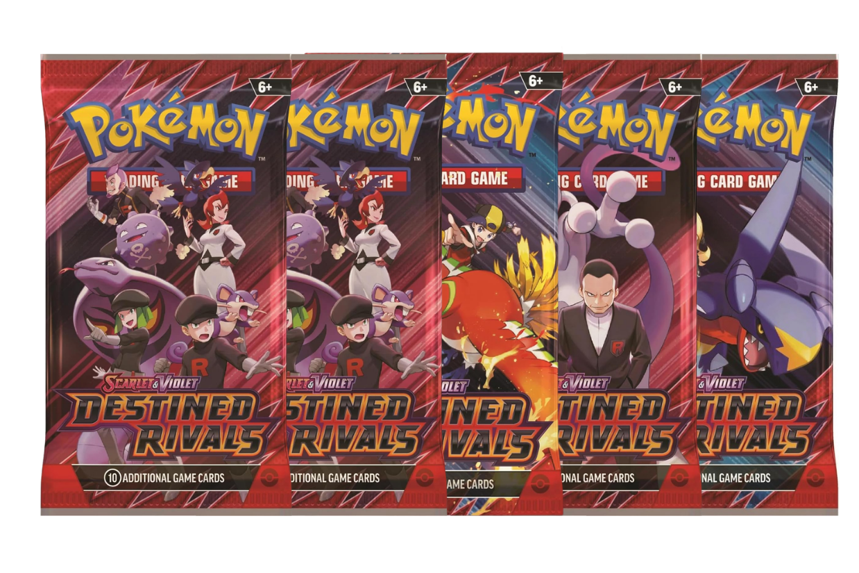 2025 Pokémon Scarlet & Violet Destined Rivals Booster Pack Lot of 5 ( Artwork May Vary )