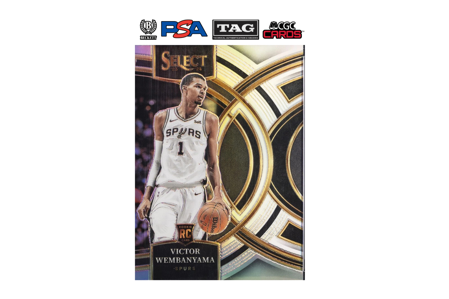 2023-24 Panini Select Victor Wembanyama #121 Premier Level Silver Prizm
