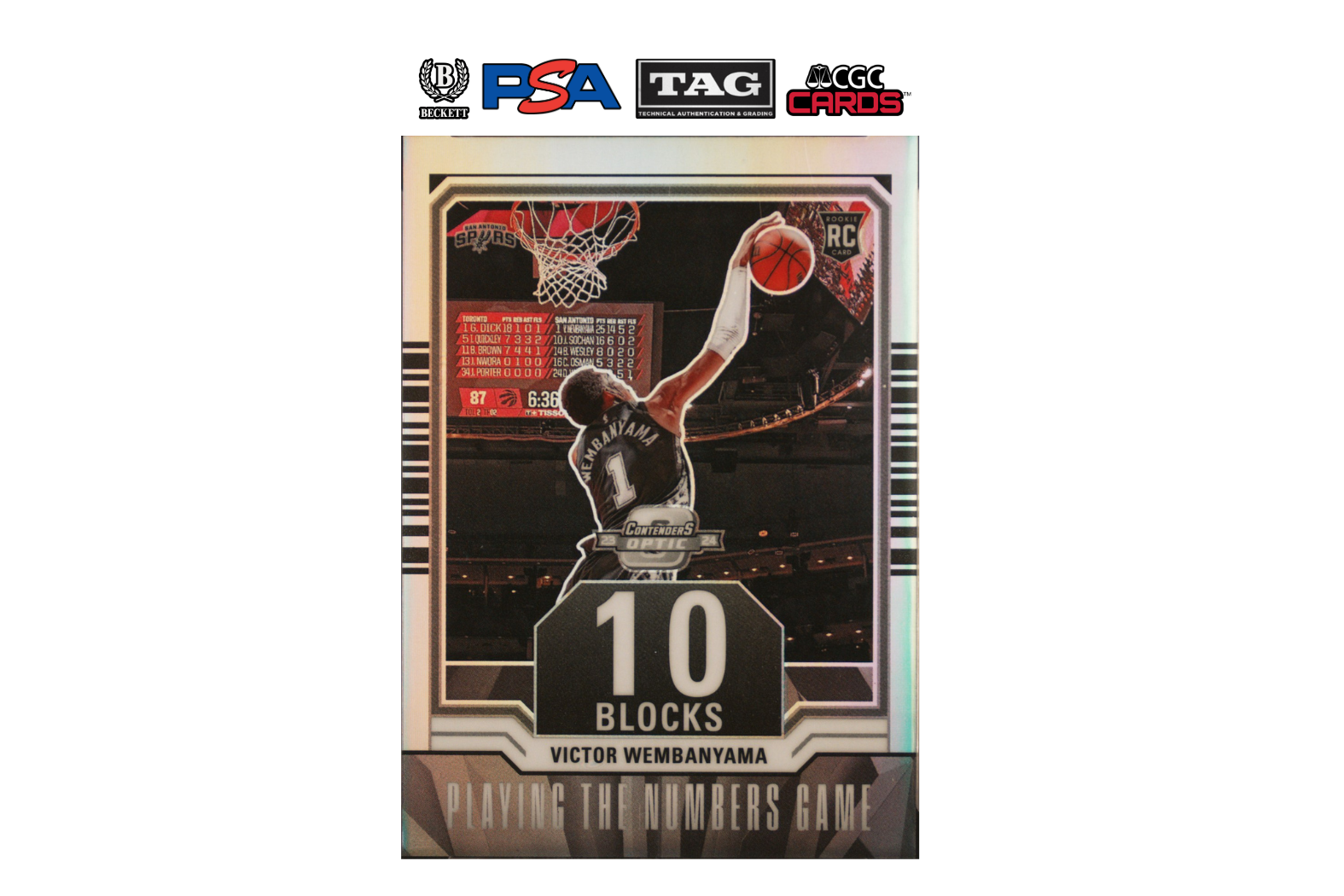 2023-24 Panini Contenders Optic Victor Wembanyama #23 Playing The Numbers Game