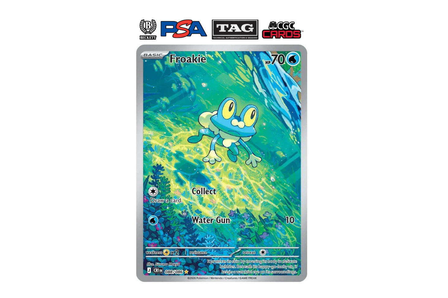 2026 Pokémon Mega Evolution Chaos Rising Froakie Illustration Rare 088/086