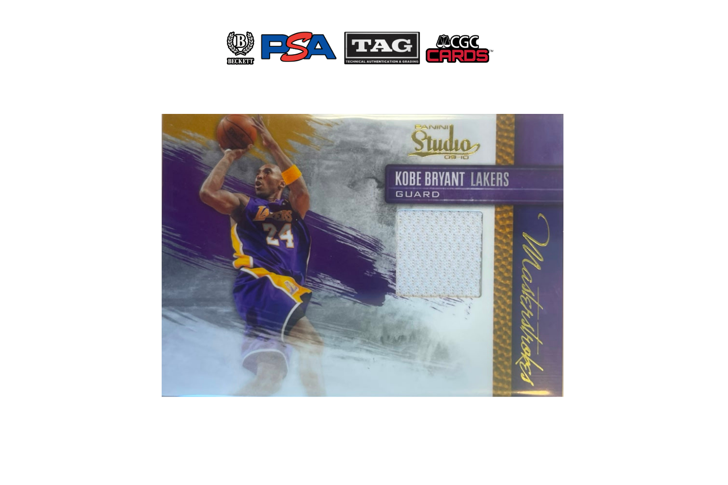 2009-10 Panini Studio  Kobe Bryant #10 Masterstrokes Materials /249