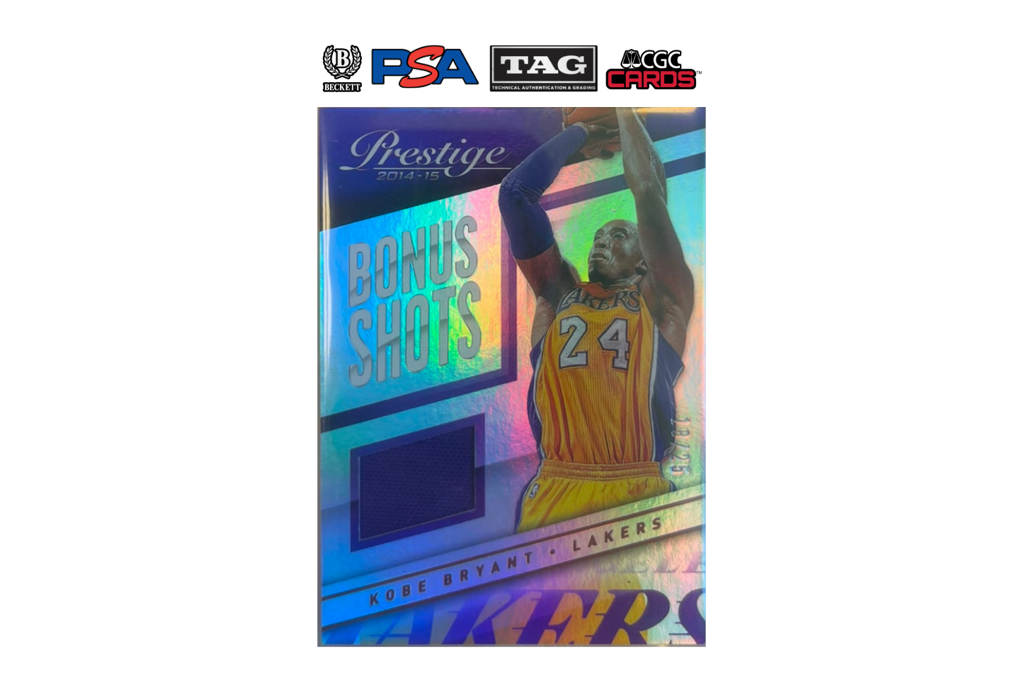 2014-15 Panini Prestige Premium Kobe Bryant #25 Bonus Shot Materials Orange /25