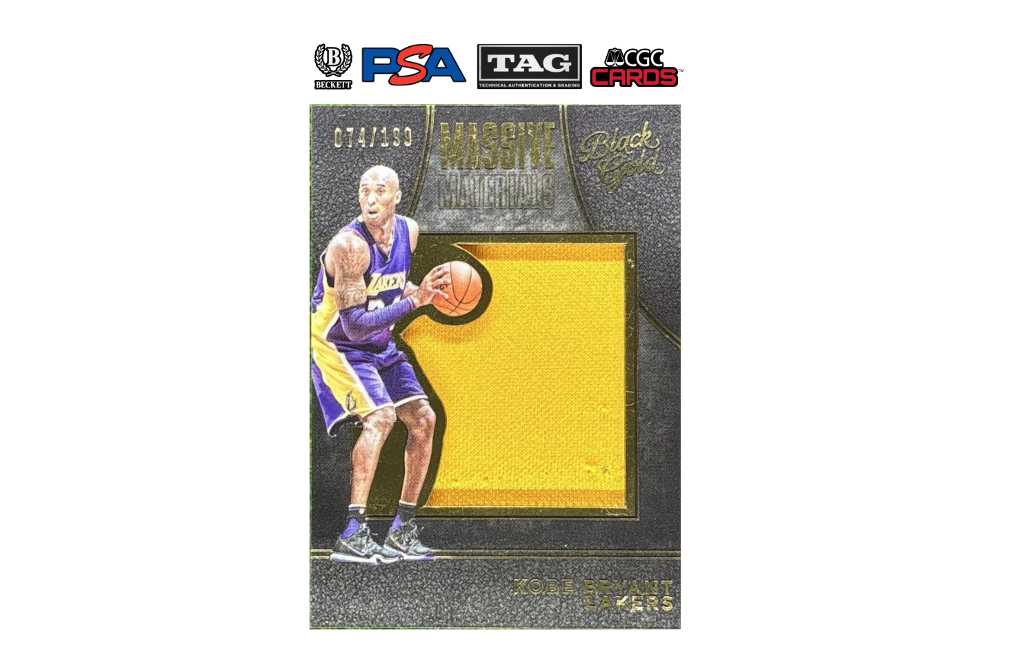 2015-16 Panini Black Gold Kobe Bryant #27 Massive Materials /199