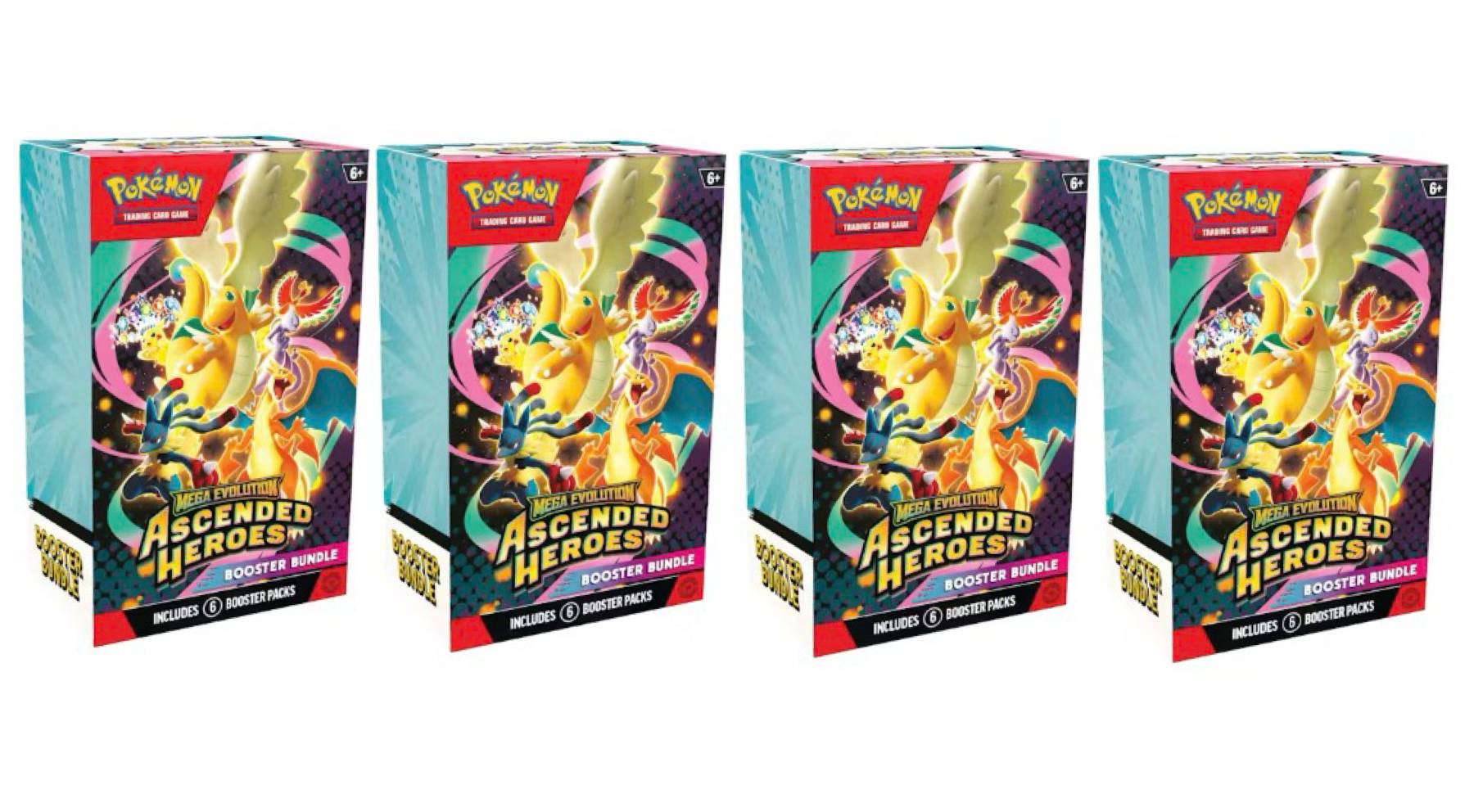 2026 Pokémon Mega Evolution Ascended Heroes Booster Bundle 4x Lot