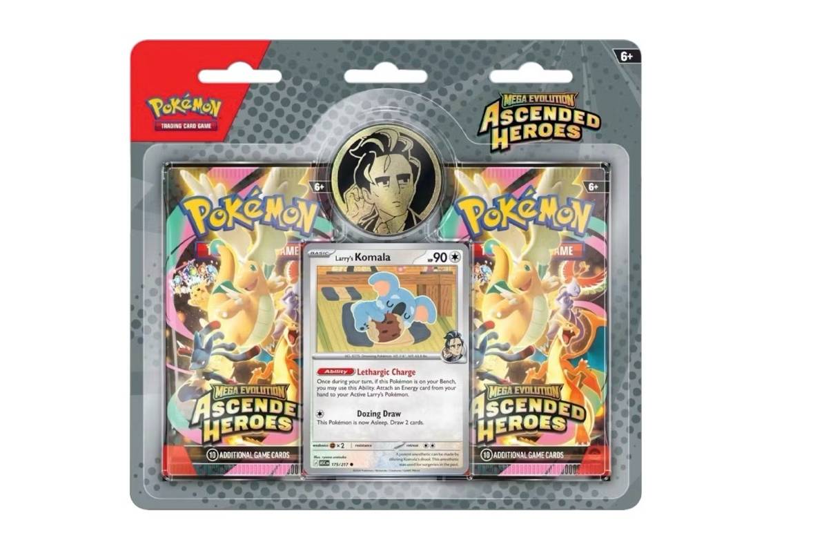 2026 Pokémon Mega Evolution Ascended Heroes Larry's Komala Blister Pack