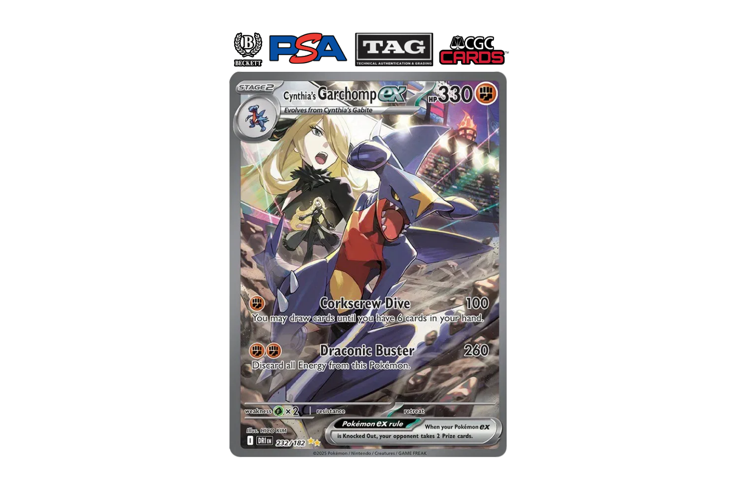 2023 Pokemon Scarlet & Violet Desstined Rival Cynthia's Garchomp EX Special Illustration Rare 232/182
